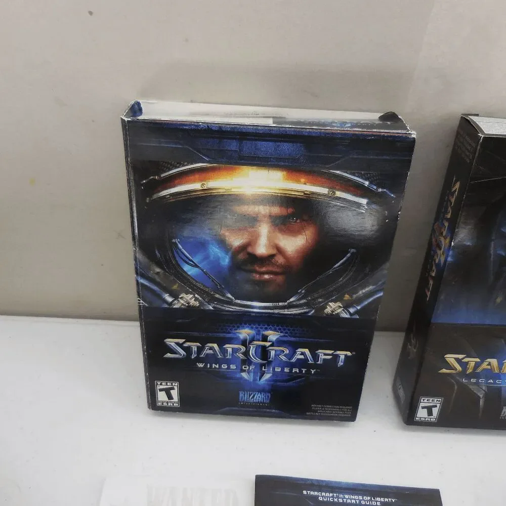 Lot of 2 StarCraft II PC Games Wings of Liberty & Legacy of the Void Big Box‎